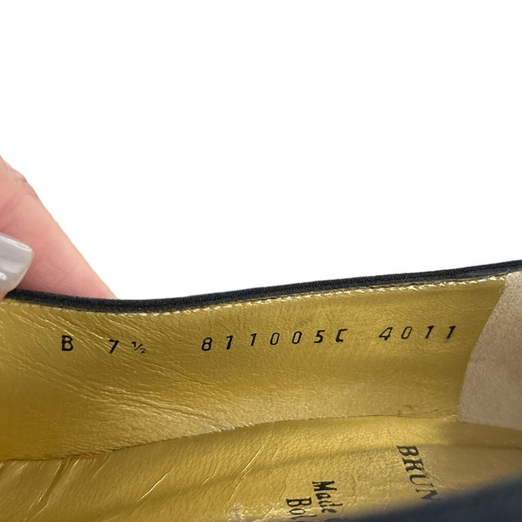 Bruno Magli VTG Satin 2.5" Heel Women's 7.5B Pump Black Italy Classic Capsule - Picture 4 of 8